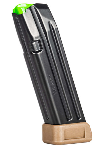 Mec-Gar Glock 17 9mm 20-Round Steel Magazine FDE Baseplate - MGG172005A