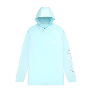 Aftco Samurai Sun Protection Hoodie Shirt Clearwater Heather XL