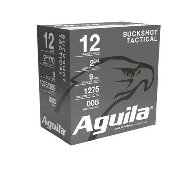 Aguila 12 Gauge Ammunition 1CHB1320 2.75" 00 Buck 1275fps CASE 250 Rounds