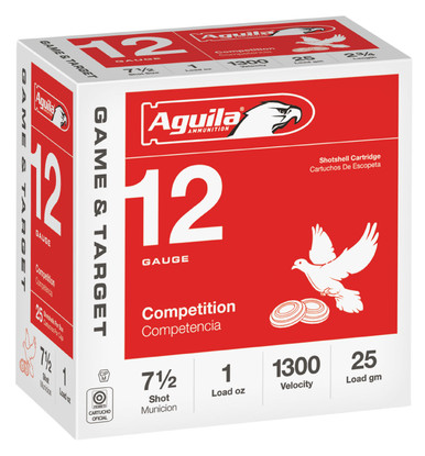 Aguila 12 Gauge Ammunition 1CHB1327CASE 2 3/4" 1oz #7.5 Shot 1300 Fps Case 250 Rounds