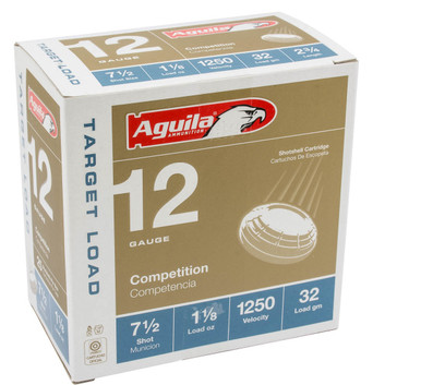 Aguila 12 Gauge Ammunition 1CHB1347 2 3/4" 1 1/8oz #7.5 Shot Handicap 1250 Fps Case 250 Rounds