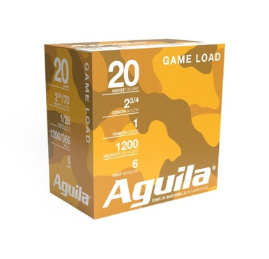 Aguila 20 Gauge Ammunition 1CHB2006 2 3/4" 1oz 1220 Fps #6 Shot 25 Rounds