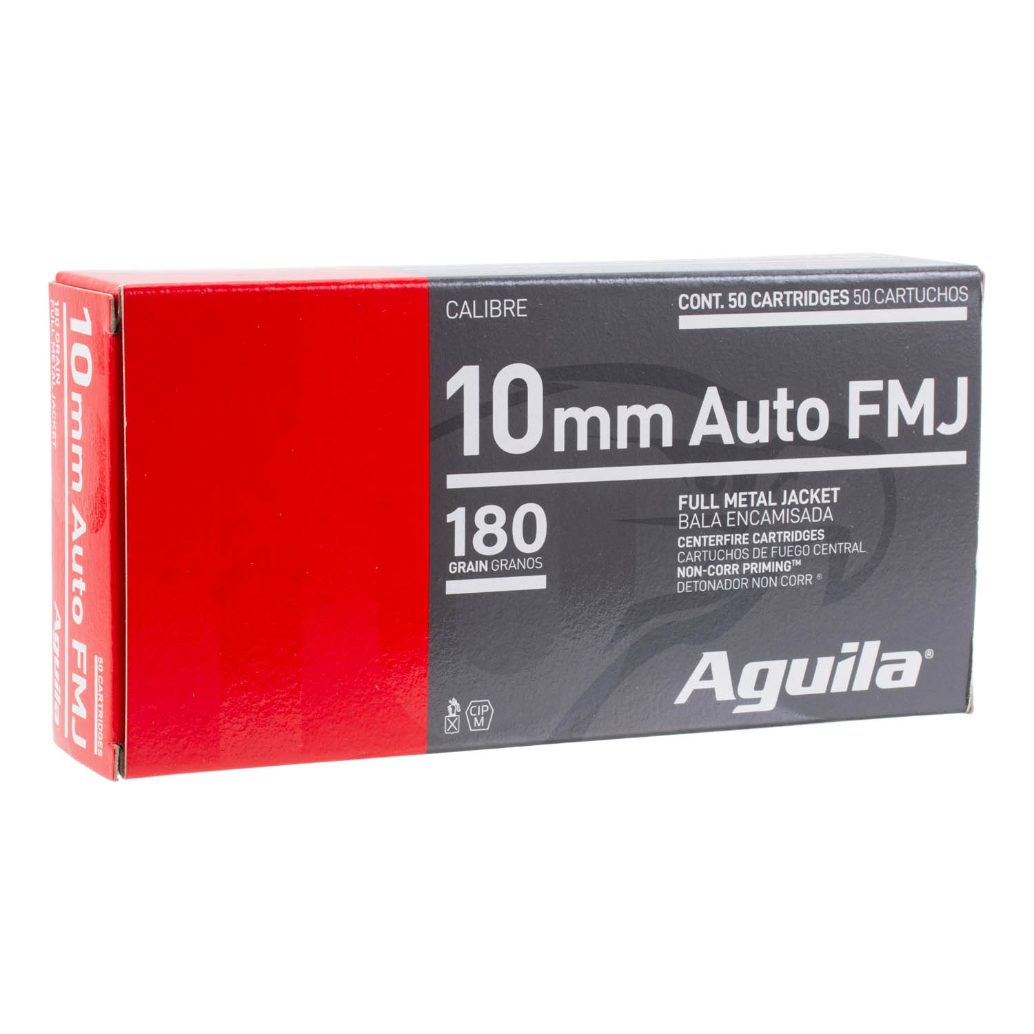 Aguila 10mm 180gr. FMJ Ammunition, 50 Round Box