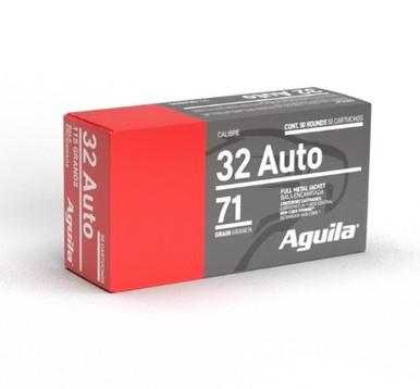 Aguila 32 Auto Ammunition 1E322110CASE 71 Grain Full Metal Jacket Case 1000 Rounds