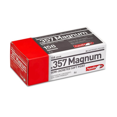 Aguila 357 Magnum Ammunition 1E572823 158 Grain Semi Jacketed Soft Point CASE 1000 Rounds