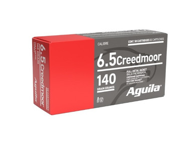 Aguila 6.5mm Creedmoor Ammunition 1E650110 140 Grain Full Metal Jacket Boat Tail Case 500 Rounds