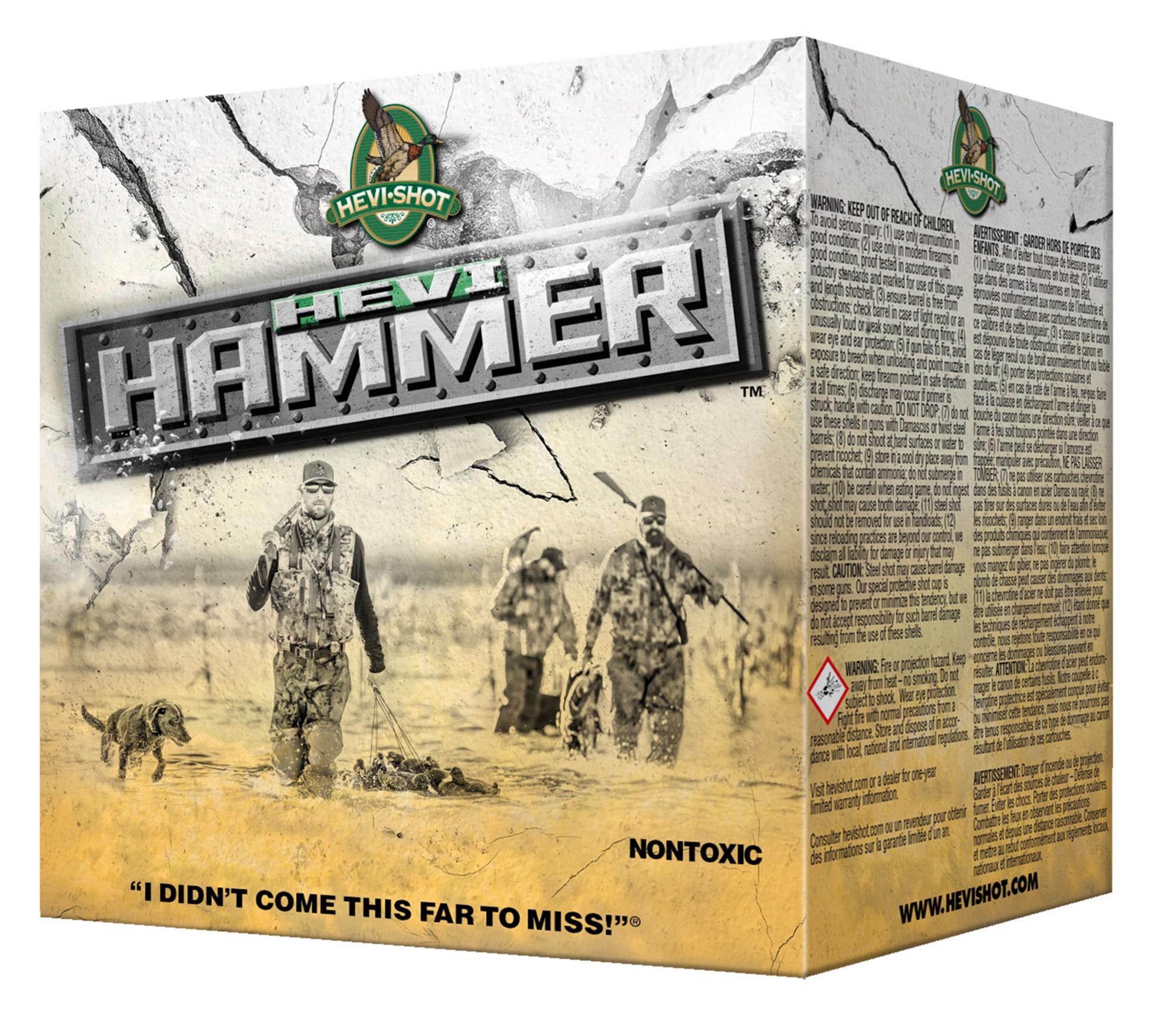 HEVI-Shot HEVI-Hammer Shotshells HS28304, 12 Gauge, 3-1/2", 1 1/2 oz, #4 Steel Shot, 25 Rds/box
