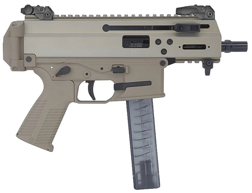 B&T APC9K Pro Semi-Auto Pistol BT-36045-CT, 9mm, 4.3 in, Coyote Tan Finish, 30 Rds