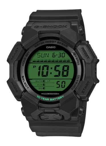 Casio G-Shock GD-010BEG-1 Electro Green Display Digital Watch Black