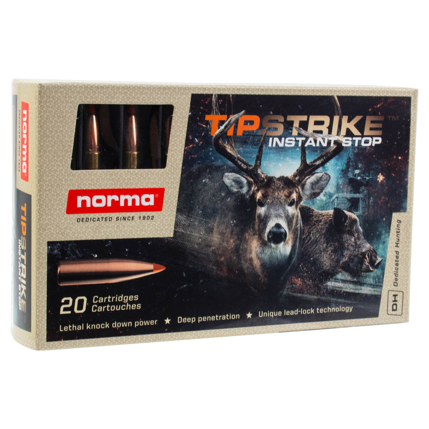 Norma TipStrike 280 Rem. 160gr. Ammunition, 20 Round Box