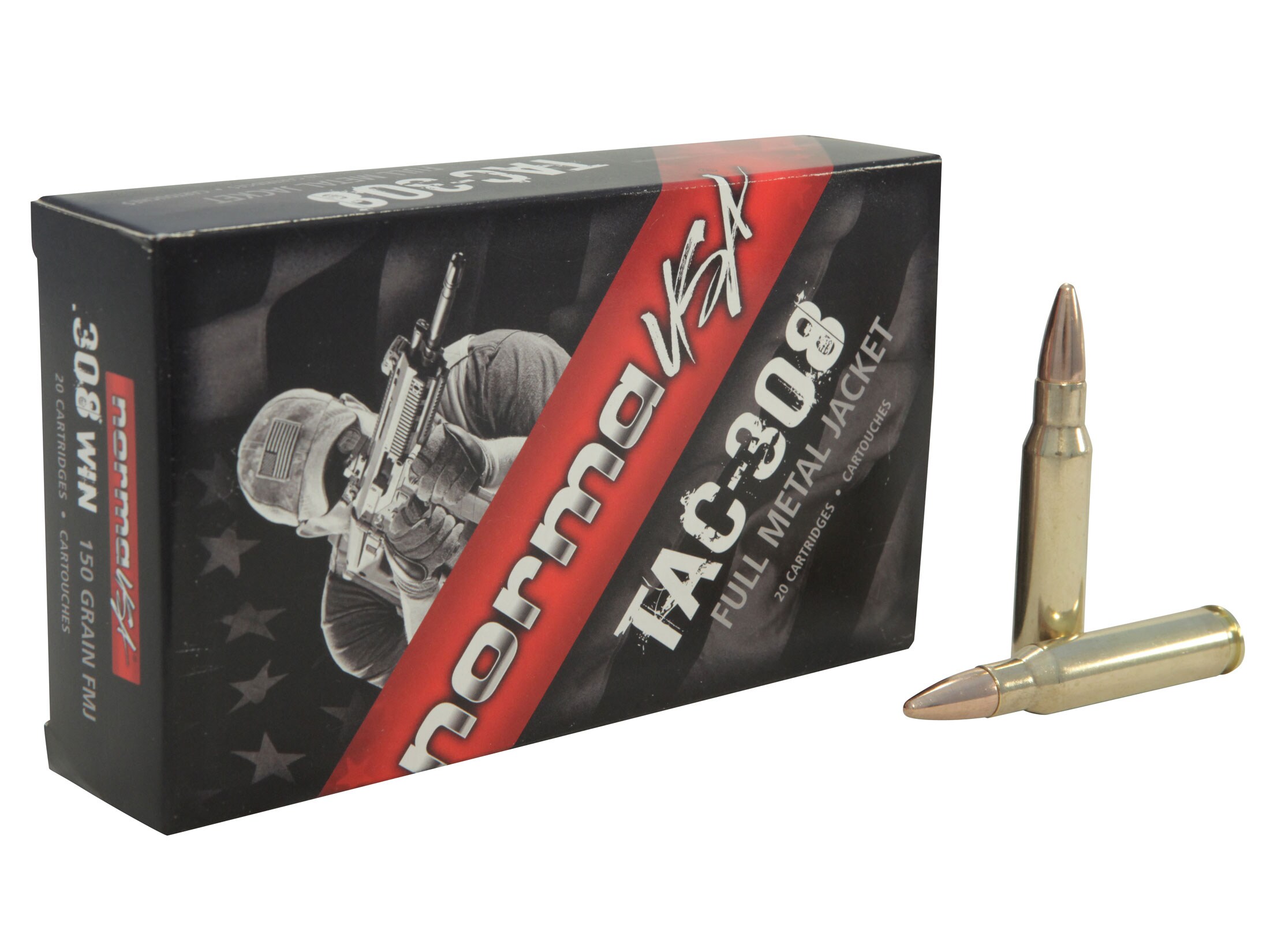 Norma Ammunition Tactical .308 Win. 150gr. FMJ 20rd Box #20177262