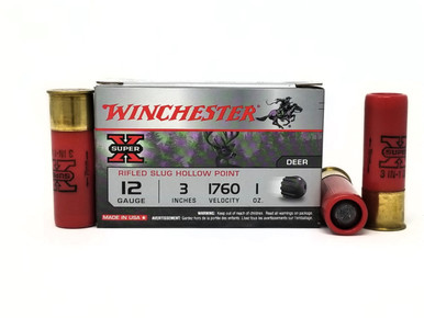 Winchester 12 Gauge Ammunition Super-X X123RS15VP 3” Slug 1oz 1760fps 15 Rounds