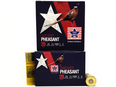 Stars and Stripes 20 Gauge Pheasant CP92805 2-3/4” #5 Shot 1 oz 1300FPS 250 Rounds