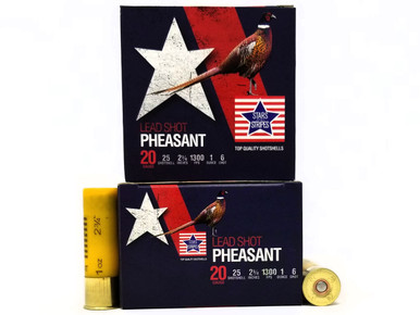 Stars and Stripes 20 Gauge Pheasant CP92806 2-3/4” #6 Shot 1 oz 1300FPS 250 Rounds