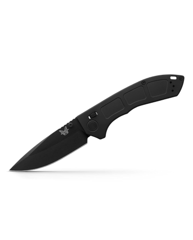 Benchmade 748BK-01 Narrows AXIS Folding Knife - 3.43" M390 Black DLC Drop Point Blade, Black DLC Titanium Handles, Black DLC Accents