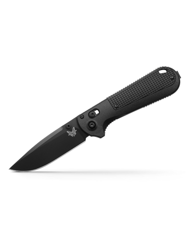 Benchmade Redoubt AXIS Folding Knife - 3.55" CPM-D2 Graphite Black Plain Blade, Black Grivory Handles - 430BK-02