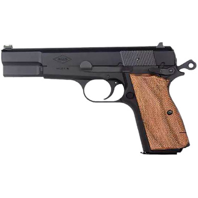 MAC Inglis 35 B Pistol 9mm 4.7 in. Black with Wood Grip 15 rd.