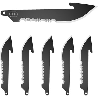 Outdoor Edge Drop Point Replacement Blades Serrated 3 in. 6 pk.