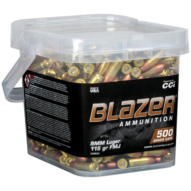 CCI Blazer Brass Pistol Ammo 9mm 147 gr. FMJ 50 rd.