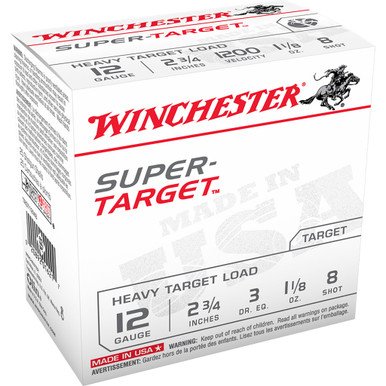 Winchester Super Target Heavy Load 12 ga. 2.75 in. 1 1/8 oz. 8 Shot 25 rd.