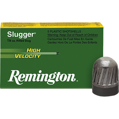 Remington Slugger High Velocity Rifled Slug Loads 20 ga. 2.75 in. 1/2 oz. 5 rd.