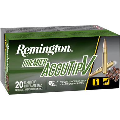 Remington Premier AccuTip Centerfire Rifle Ammo 222 Rem. 50 gr. AccuTiV Boat Tail 20 rd.