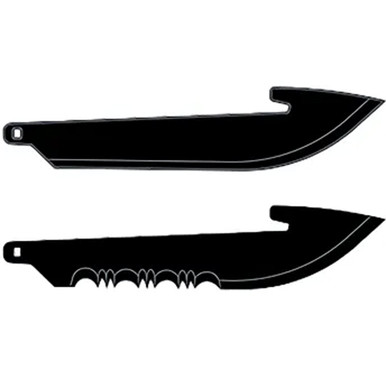 Outdoor Edge 2.5" Carry Drop Point Combo Black, 6 Blades