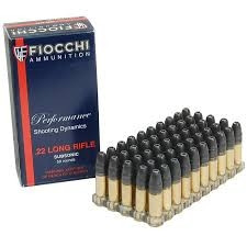 Fiocchi 22LR Subsonic HP, 22FHPSUB, 40 gr, HP Brick 500 rounds