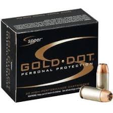 Speer Gold Dot Personal Protection .25ACP 35gr Gold Dot Hollow Point 900FPS 20rd Box #23602