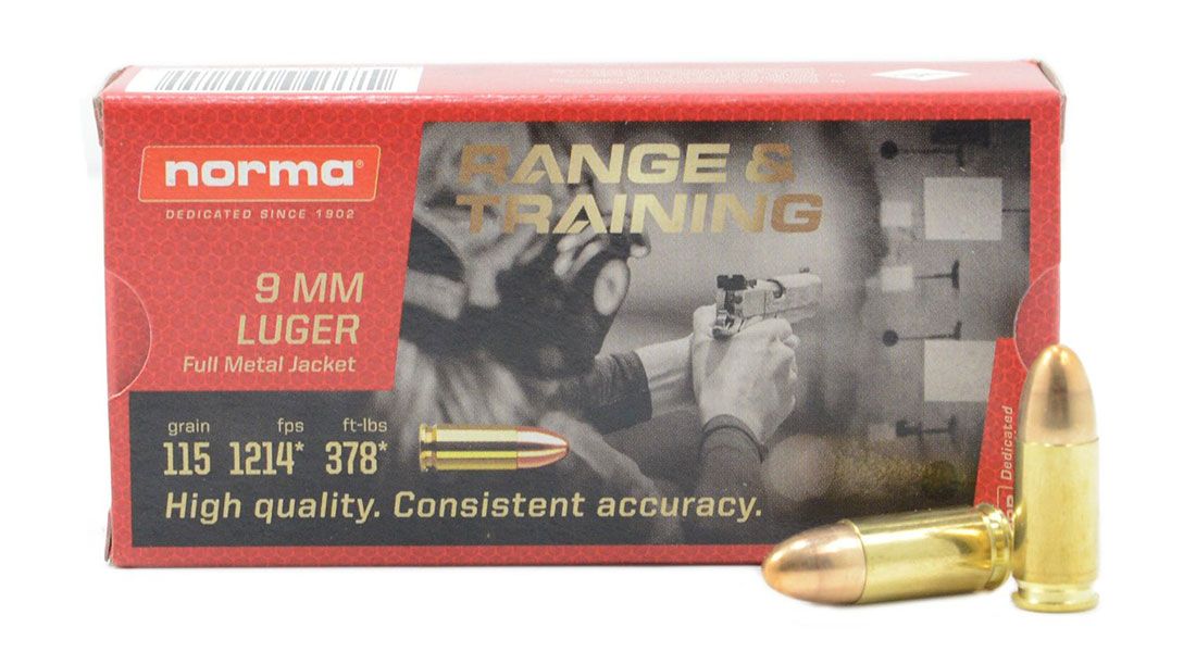 Norma Range and Training 9mm 115gr. FMJ 50rd Box #2422913