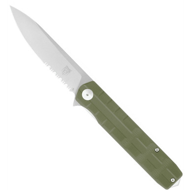 CobraTec Large Kuzio Drop Serrated Folding Blade Knife