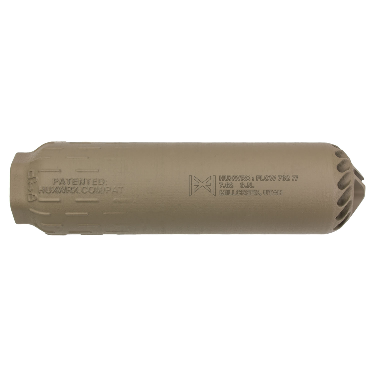 HUXWRX FLOW 762 Ti Suppressor, .30cal/7.62mm, FDE