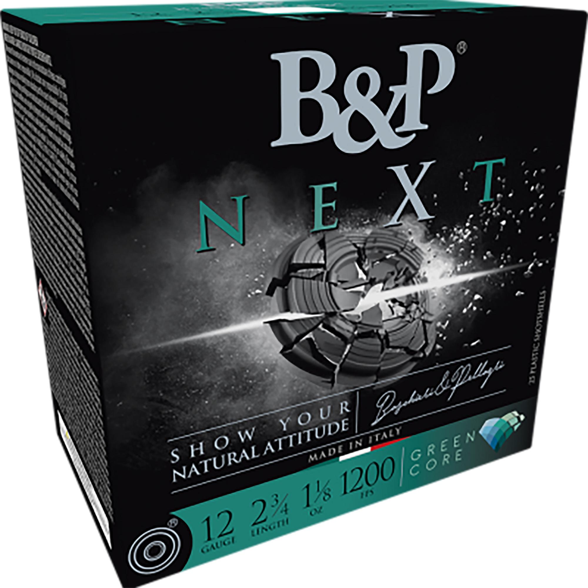 Baschieri & Pellagri Next Shotshells 12B18NX9, 12 Gauge, 2-3/4", 1 1/8 oz, 1200 fps, #9 Lead Shot, 25 Rds/box