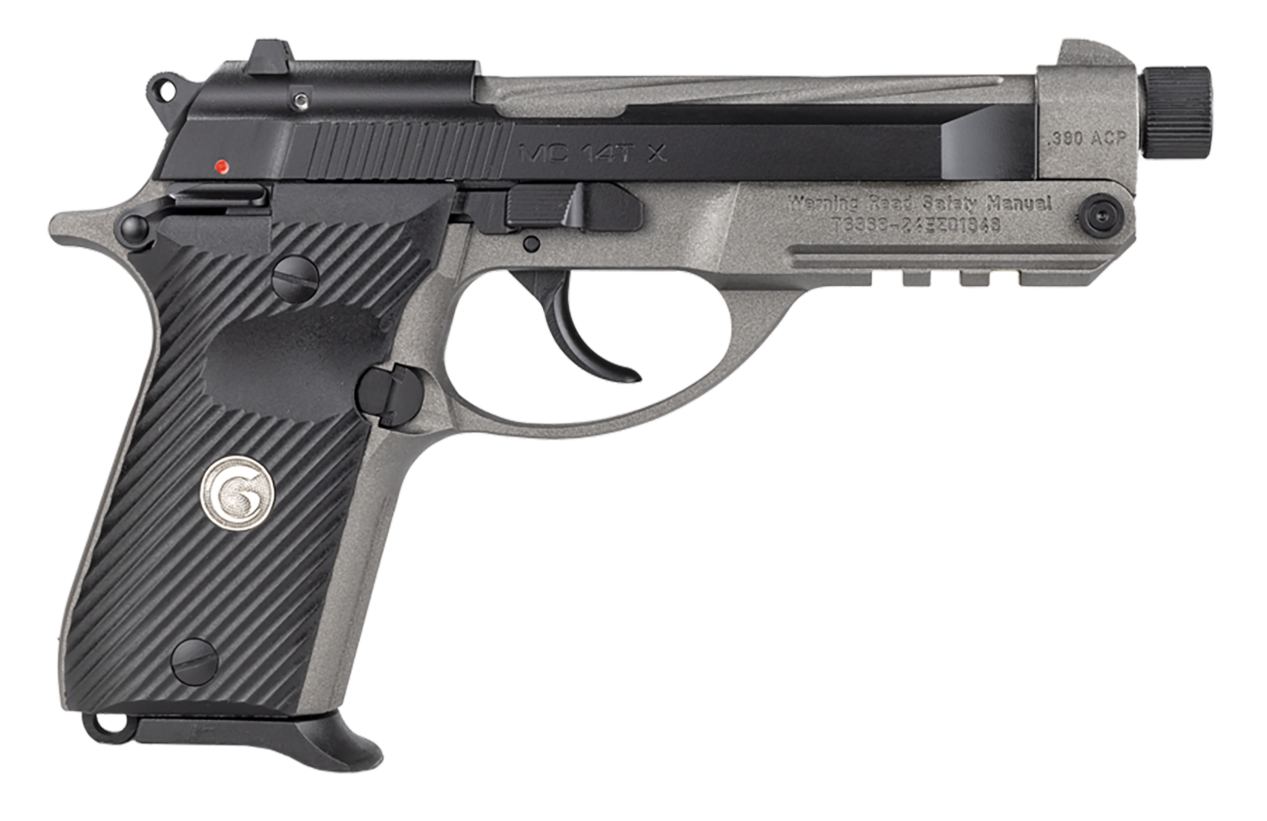 EAA MC 14TX Pistol 390890, 380 ACP, 4.90in, Black G10 Grips, Tungsten Cerakote Finish, 13 Rds