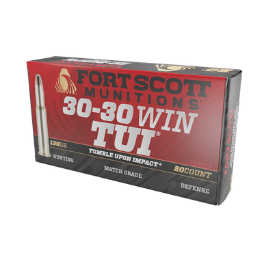 Fort Scott Munitions 30-30 Win Tumble Upon Impact (TUI) - 130gr Solid Copper Spun, 20 Rounds per Box