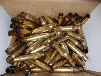 308 Win Nickel Plated Brass Casings Once FiredRaw Not Washed 100 pieces