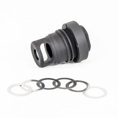 Yankee Hill Machine Mini QD Muzzle Brake 9MM 1/2"-28 - Includes Shim Kit, Black Finish