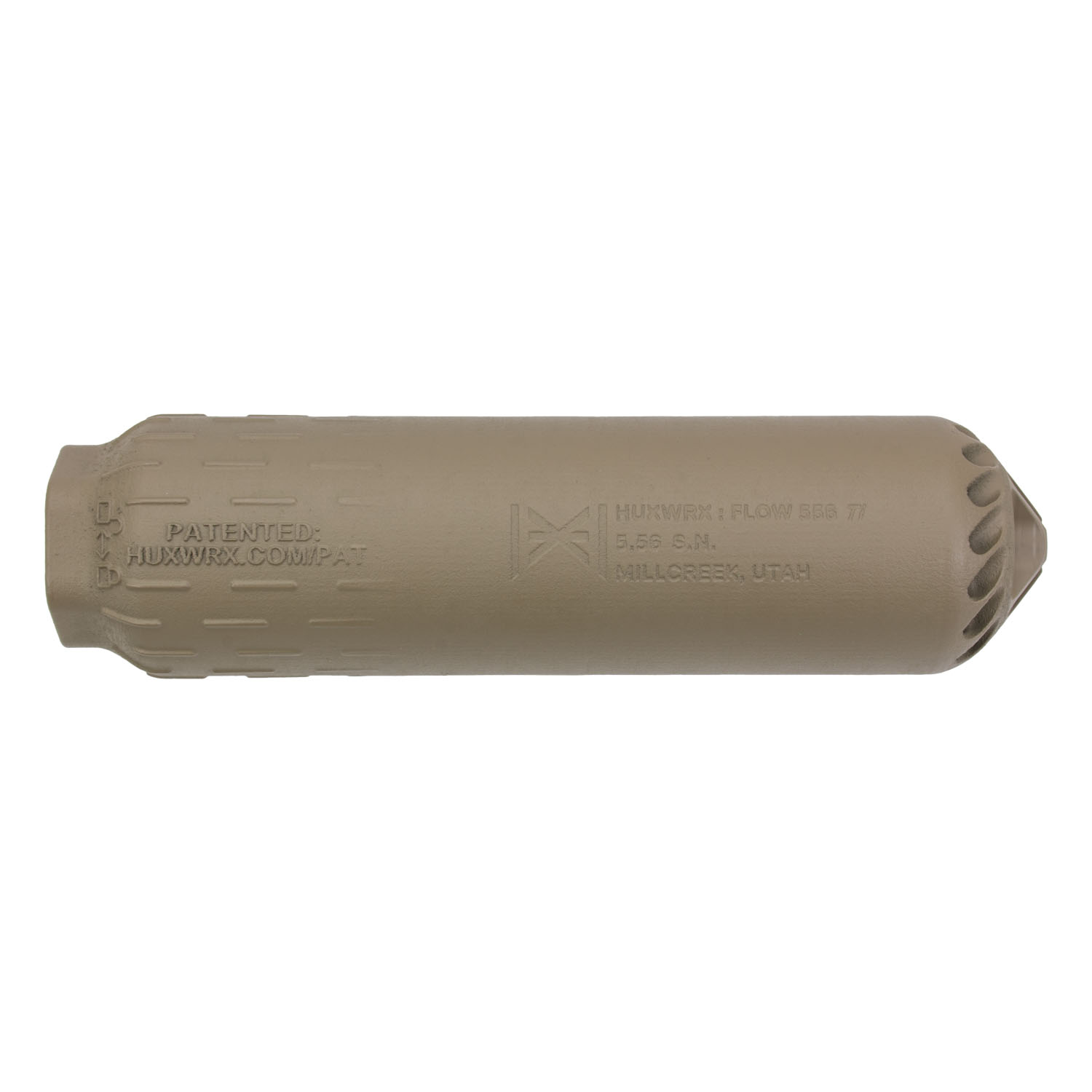 HUXWRX FLOW 556 Ti Suppressor, .223cal/5.56mm, FDE