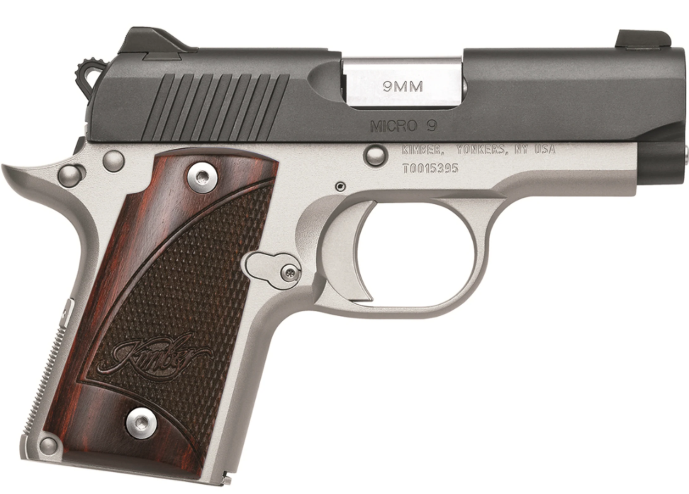 Kimber Micro 9 Two-Tone 9mm w/Blackwood Rose Grips Semi-Automatic Pistol #3300099