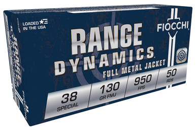 Fiocchi Range Dynamics .38 Special 130gr FMJ Ammunition - 50rd Box