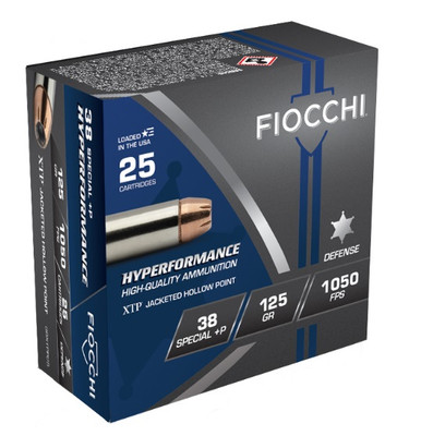 Fiocchi Extrema 38 Special +P FI38XTPP25 125 gr Jacketed Hollow Point 25 Rounds