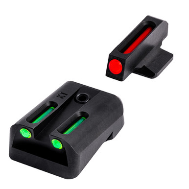 TruGlo Fiber Optic Sight Set for Kimber 1911 - Green Rear Fibers Red Front