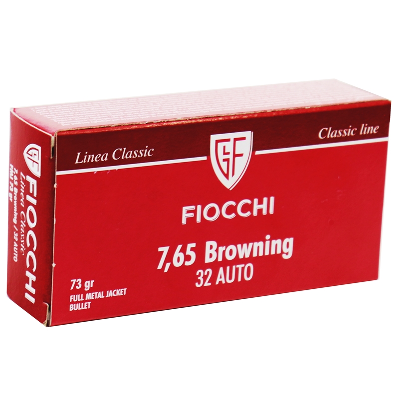 Fiocchi Shooting Dynamics 32 Auto / ACP Ammo 73 grain FMJ Box of 50 Rounds 32AP