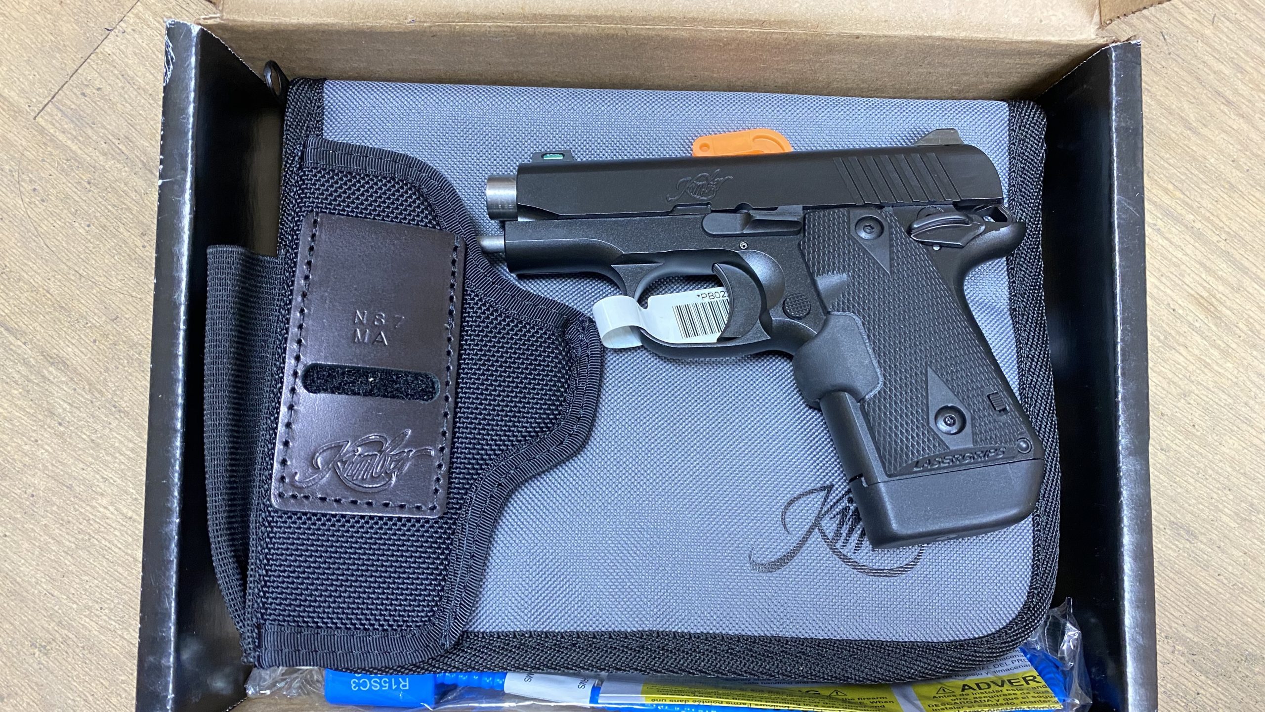 Kimber Micro 9 9mm w/ Crimson Trace Red Laser & Holster 3700548
