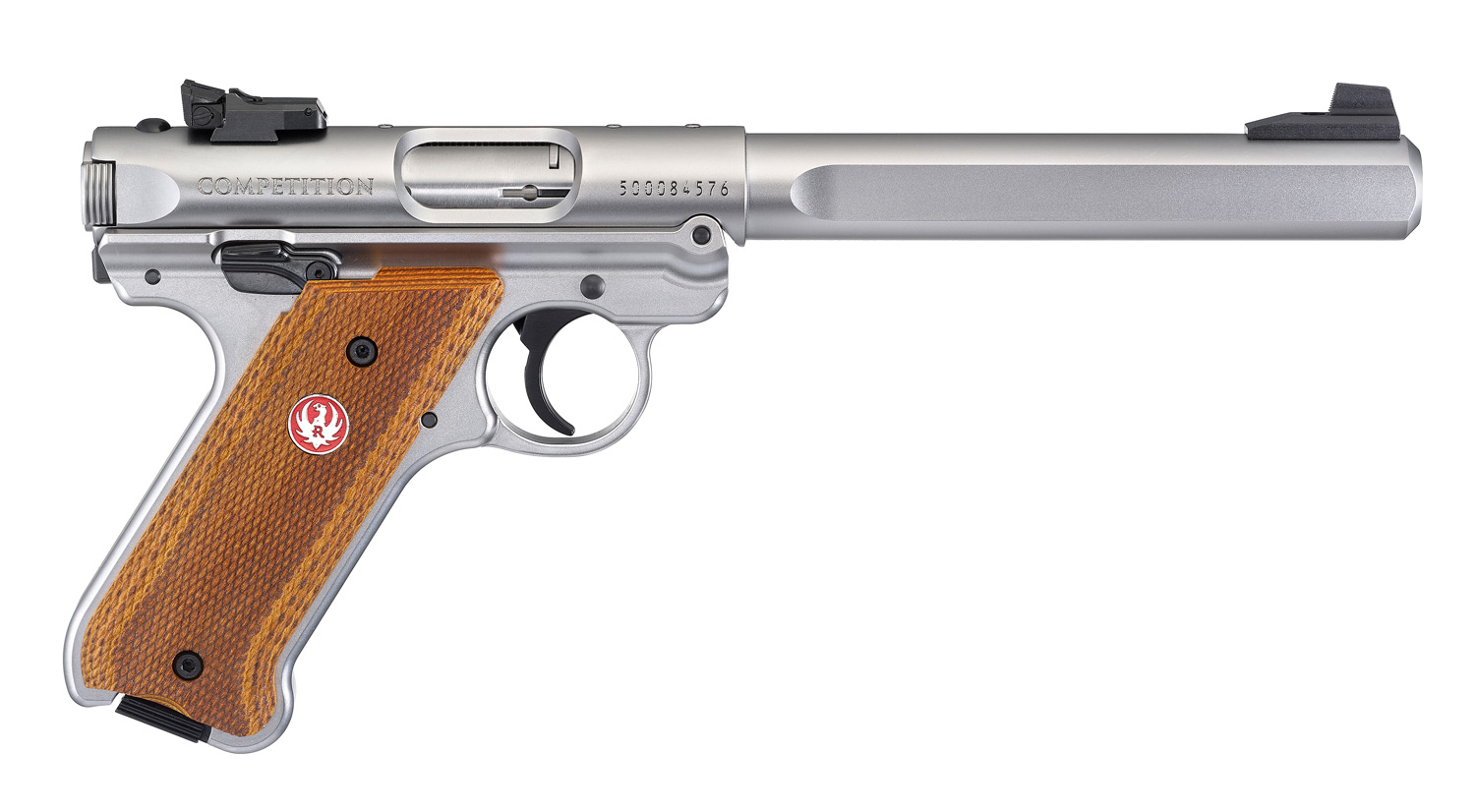 Ruger Mark IV Competition .22LR 6.88″ Barrel Satin Stainless Rimfire Semi-Automatic Pistol #40112