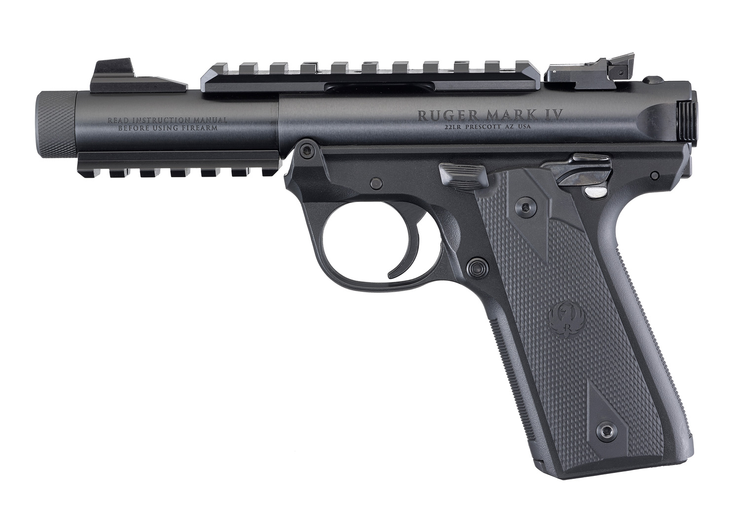 Ruger Mark IV 22/45 Tactical .22LR 4.4″ Threaded Barrel Blued Rimfire Semi-Automatic Pistol #40149