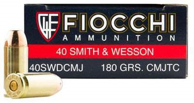 Fiocchi Shooting Dynamics 40 S&W Ammo 180 Grain Full Metal Jacket Truncated Cone 40SWDCMJ 50 Rounds