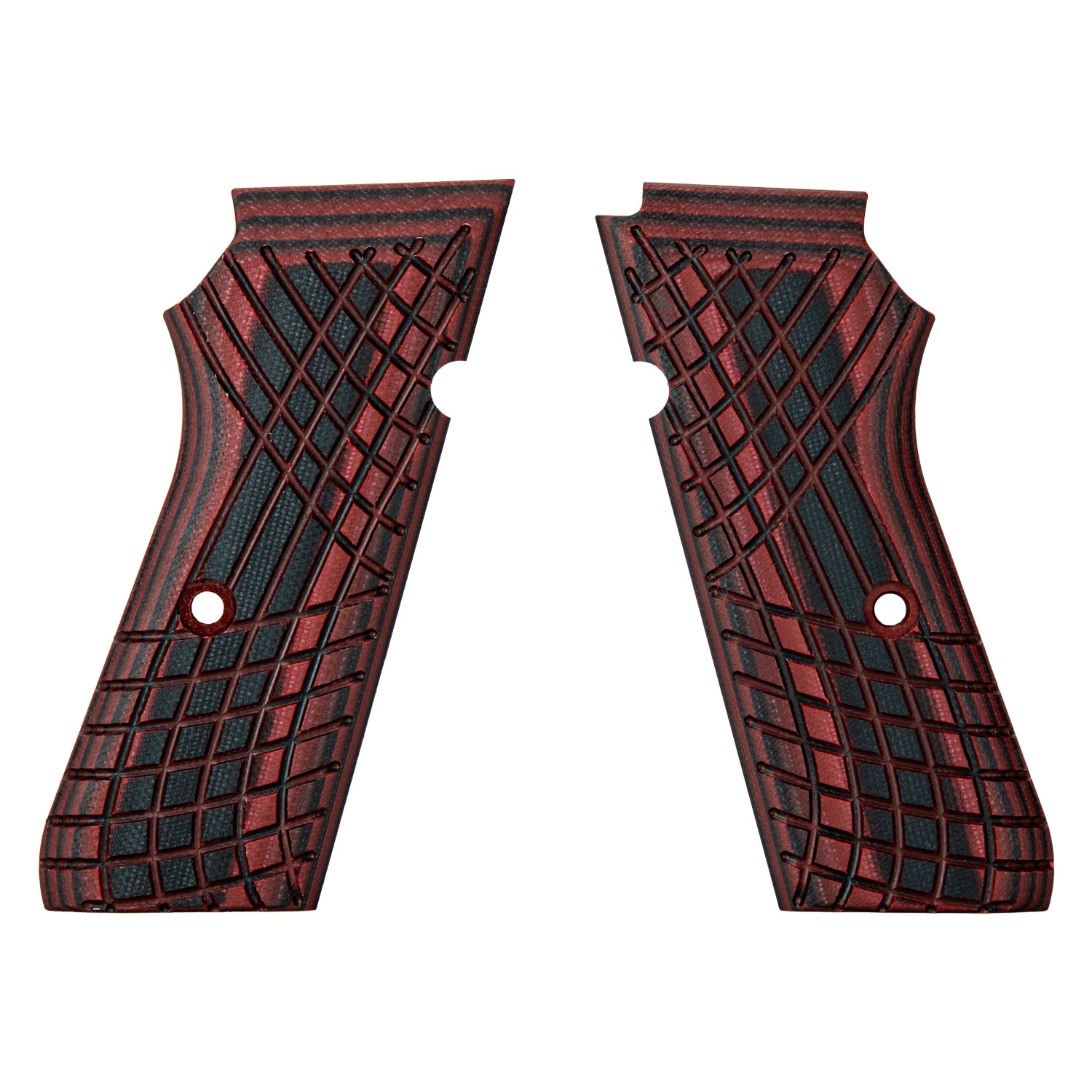 Kimber KDS9c Grips, Dark Red/Black