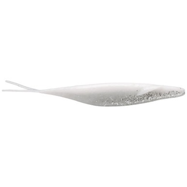 DEPS Sakamata Shad 6" 3Pk White Clear Silver Flake