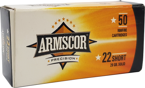 Armscor 22 Short 29gr, Solid Point, 50rd Box